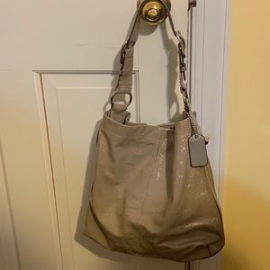 Coach Hobo Patent Leather Grey